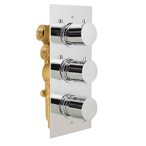 Wilden 3 Dial 3 Outlet Concealed Thermostatic Shower Round Valve