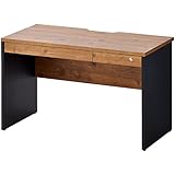 オフィスコム 法人様向け オフィスデスク ペスパ2.0 古木調 引出し付 幅1200×奥行600×高さ720mm ブラック PESPA-DKDW-126KB-BK