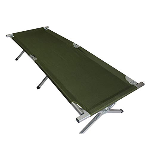 Klappbett Komfortable Camping Liege Legierung Schlafplätze Wandern Angeln Camping Bett Gästebett (Farbe : Grün, Size : 188 * 63 * 43cm)
