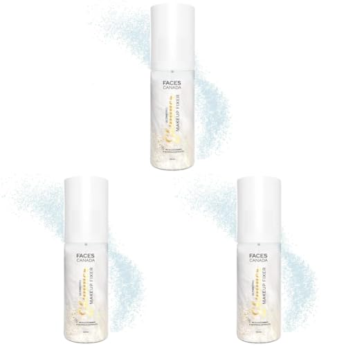 Image of FACES CANADA Ultime Pro Shimmer Makeup Fixer, 50ml | Long Lasting Makeup Setting Spray | Keeps Makeup Intact | Glamourous Shimmer Finish | Hydrates, Soothes & Refreshes Skin | Alcohol Free (Pack of 3)