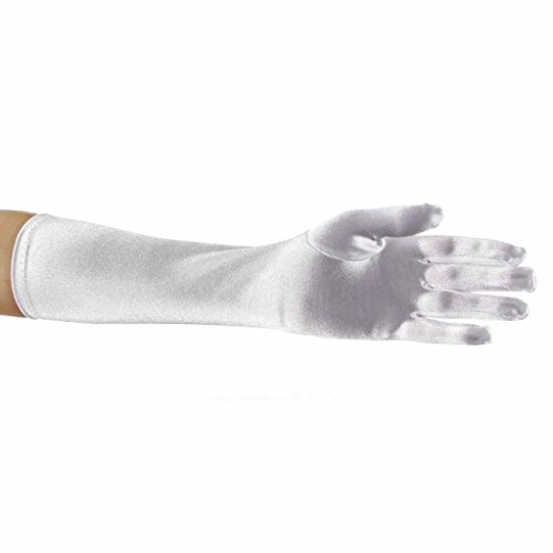 Greatlookz Showstopper Shiny Satin Elbow Length Gloves for Girls2