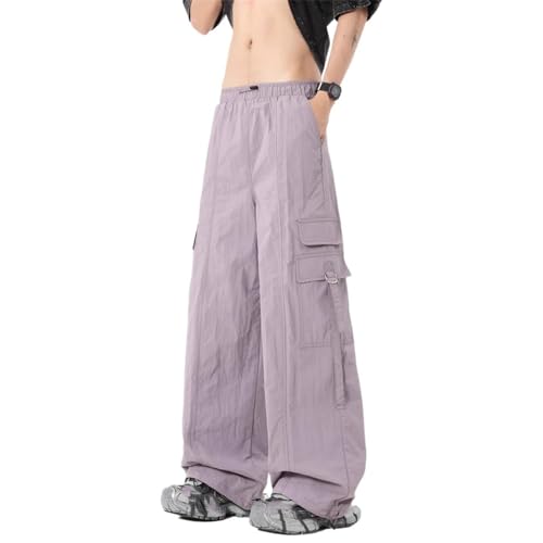 Men's Pants Workwear Ice Silk Straight Leg Lightweight Loose Wide Summer Casual Long Pants for Men2
