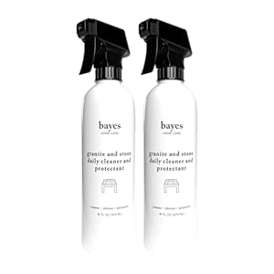 Bayes Granite and Stone Daily Cleaner and Protectant – Cleans, Shines, and Protects – For Granite, Quartz, Marble, Tile, and Stone Surfaces – 16 oz, 2 Pack