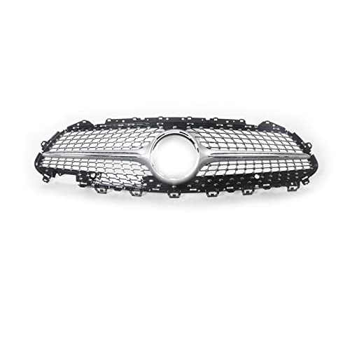 車用フロントグリル 車フロントグリルアッパーバンパーフードメッシュ CLS用 C257用 W257用 CLS550用 CLS450用 2019 2020 2021 2022 入口グリルトリムカバー(Silver)