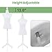 Mannequin Body Dress Form Torso Female Manikin 49.6-63.4 Inch Height Adjustable Wooden Tripod Stand High Density Foam Portable Display Mannequin (White)
