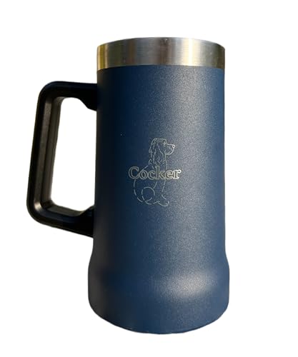 Cocker Jarra de cerveza Acero inoxidable Jarra para Fernet Taza térmica Doble pared Jarra térmica 700ml. - Vaso acero inoxidale Vaso térmico Azul