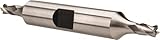 Hertel High Speed Steel Square End Mill, Bright/Uncoated Finish, Double End, 5/32
