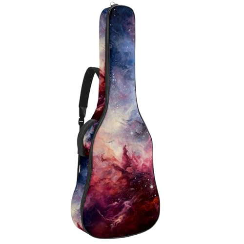 Housse de guitare étanche 41 pouces multicolore avec poches et couche de protection