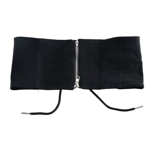 Pokinge Women?s Elastic Costume Waist Belt Lace Up Corset Belt Elastic Waist Cinch Belts Retro Wide Tied Waspie Belt Adjustable Gothic Cummerbunds3