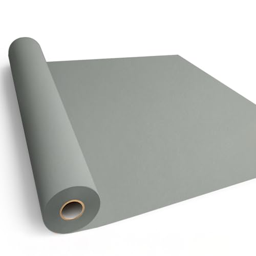 Image of SMART&CASUAL 48 inch x 2,520 inch (210') Light Grey Kraft Craft Paper Roll for Gift Wrapping Bulletin Board Bouquet Flower Art Packing Parcel Table Covering 80GSM 55LB (Light Grey, 48 inch x 210')