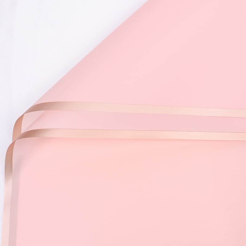 Repostería Y Gourmet, Video Games BIG SUN 20 Hojas de Papel de Regalo Monocromo con Flores, Hojas de Papel con Borde Dorado, para Manualidades, Paquete de Regalo (Rosa)