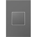 Legrand adorne 15Amp 1-Gang Pop-Out Outlet in Magnesium With Matching Wall Plate, ARPTR151GM2WP