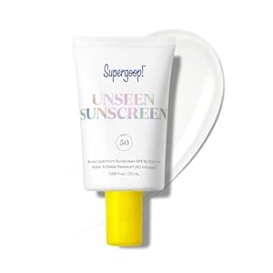 Supergoop! Unseen Sunscreen – SPF 50 – Clear & Invisible Face Sunscreen + Broad Spectrum + Makeup-Gripping Primer – Weightless, Scentless, Oil Free – For All Skin Types & Tones – 0.68 fl oz