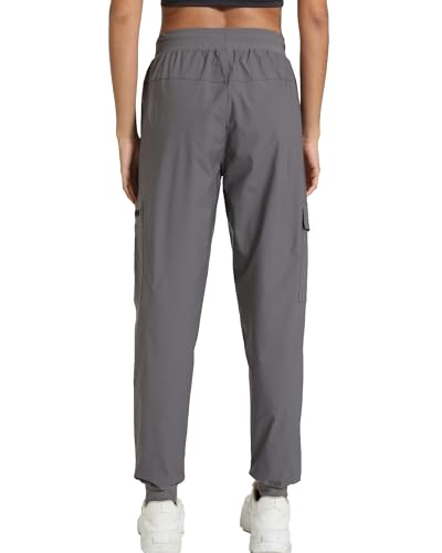 Image of Women's Joggers with Pockets, Hiking Cargo Water Resistant Lightweight Pants for Women Workout Athletic Travel Camping