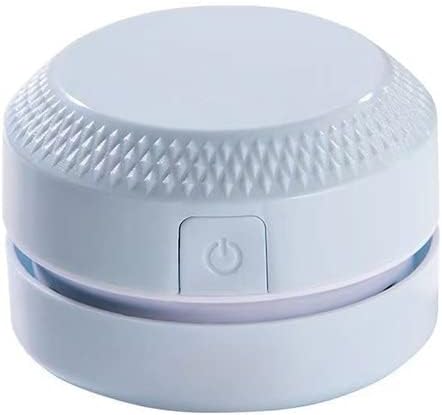 Hard Floor Vacuum Desktop Cleaner Mini Portable Vacuum Cleaner Office Corner Desk Dust Collector Home Table Sweeper Desktop Coffee Powder Cleaner (Color : Blue, Size : Battery)