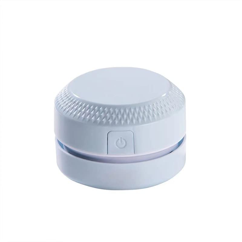 Aspirateur de bureau sans fil bleu à pile pour miettes et poussière