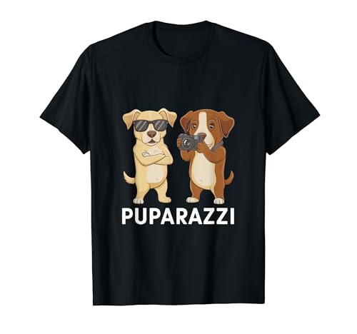Puparazzi - Funny Dog Paparazzi Fotógrafo Juego de palabras Camiseta