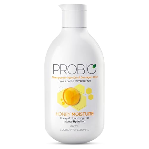 Godrej Professional Honey Moisture Shampoo, For Dry & Damaged Hair - 250ml, No Paraben, with Honey & Nourishing Oil