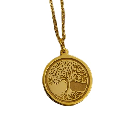 Colgante con árbol de la vida y raíces familiares amuleto espiritual