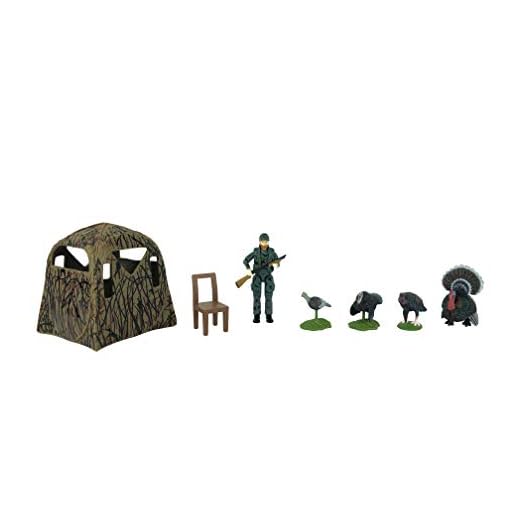 Big Country Toys Turkey Hunting Set - 1:20 Scale - Turkey Hunting - Toy Set - 8 Piece Toy Set - Plastic