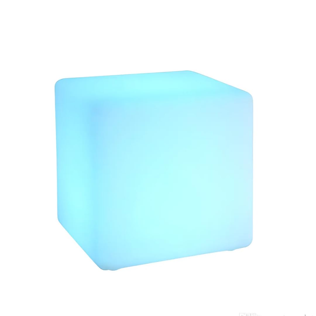 LED Cube Light Rechargeable Remote Control Lamp, 16 RGB Color Changing Dimmable Mood Light for Indoor Outdoor Bedroom Garden Patio Party Decoration (15 CM x 15CM x 15 CM)