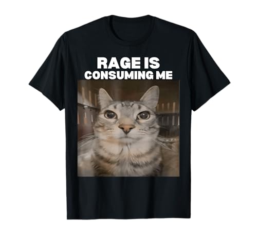 Rage Is Consuming Me Meme Cat T-Shirt
