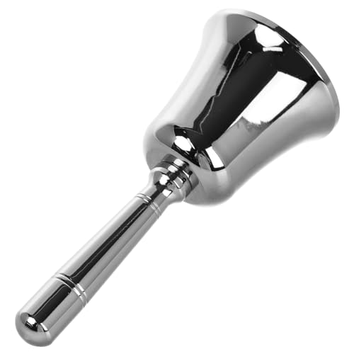 SHINEOFI Campana de Mano de Metal Manual con Mango Sonido Fuerte para Restaurante Bar y Recepción Campanilla Decorativa Versátil para Llamadas y Reuniones