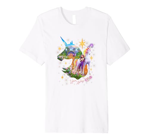 Unicorn Academy Silhouette Sparkle Graphic Logo Premium T-Shirt