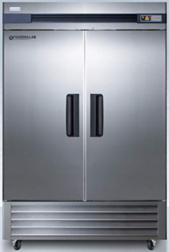 Accucold Afs49Ml Pharma-Lab Frost-Free 46 Cu.ft. 2-Door Upright Pharmacy All-Freezer, French Door Swing, Intelligent Microprocessor Digital Temperature Controller In Stainless Steel #TOP13