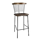 Bolero Scandi Hochhocker (2er-Pack), Schwarz, Sitzhöhe: 760 mm, Stahlrahmen & Holzsitz, FB873