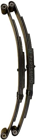 M-Parts Pair of 2 x 25-1/4"L - Double Eye 4 Leaf Spring 3,500LB Capacity per Axle, 1.75" Width x 3.25" High, Nylon Bushing Leaf Spring - 11/16 Eye I.D (1750lb per Leaf Spring) SW4B