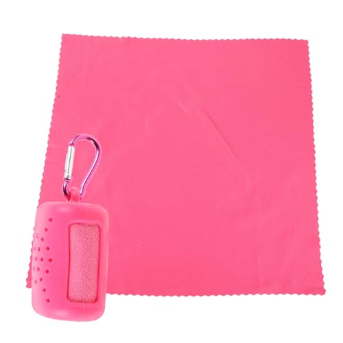 Hemoton 1 Set Compact Cooling Sports Towel with Portable Storage Bag Quick Drying Sweat Absorbing for Travel Yoga and Outdoor Activities Comfortable Ice Cooling Technology Towel Bag