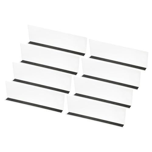 PATIKIL クローゼット整理用棚仕切り 8個パック 15.8x1.6x4.8" アクリル製 マグネット式クローゼットセパレーター キッチンキャビネット棚 ベッド下ブロッカー 寝室 キッチン オフィス用 クリア