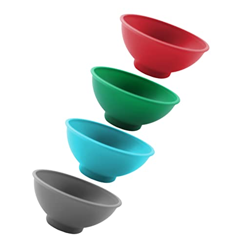 NAMOARLY 4 Pcs Mini Seasoning Bowl Appetizer Serving Spice Serving Plates Household Seasoning Bowl DIY Crafts Bowl Nut Trays Appetizer Tray Seasoning Bowls Silicone Sauce Dish
