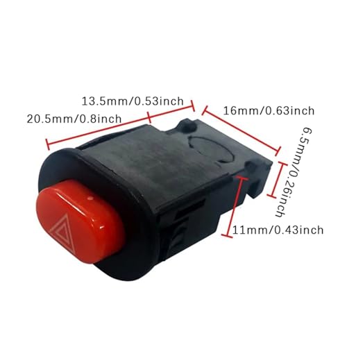 Interruptor de flash para motocicleta y botón de emergencia de luces 5