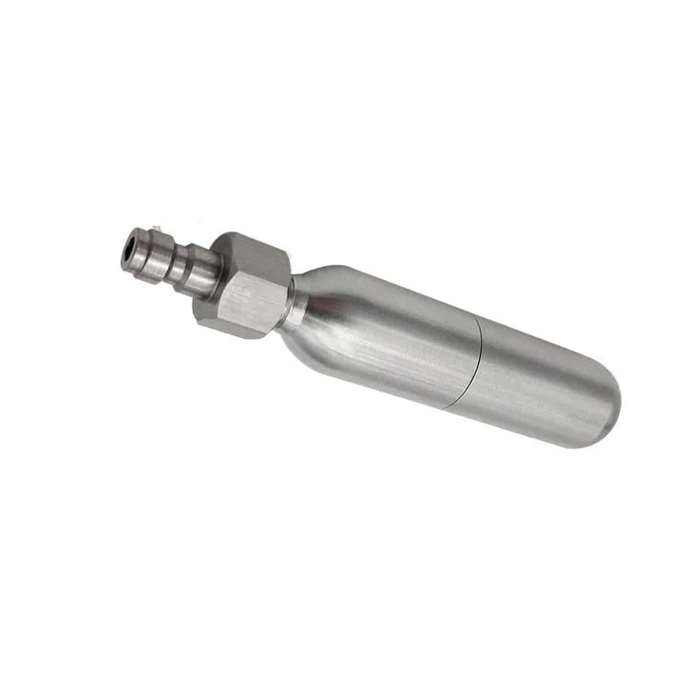 Kit de Cartouches de CO2 Rechargeables 8 g/12 g/16 g for Machine à Soda for pneus de vélo, Adaptateur de Chargeur de Bouteille de CO2 Portable avec Valve de sécurité