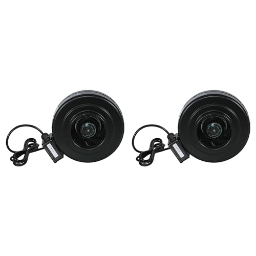 Ventilador Inline Comercial Hurricane de 6 pulgadas para filtros Phresh y Black Ops, ideal para ductos Ideal-Air y abrazaderas, y controles de ventilación Titan (paquete de 2) miniatura 1