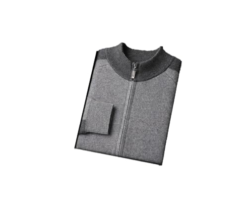 Men Casual Stand Collar Cardigan Men's Zipper Cardigan Thick Warm Casual Solid Color Knitwear Sweaters