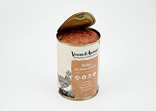 Venandi Animal - Premium Nassfutter für Katzen - Huhn als Monoprotein 6er Pack (6 x 400 g), getreidefrei, Monoprotein