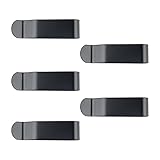 VAXATO 5PCS Black Metal 55x15mm Holster Sheath Belt Clip Snap Clip Clasp Spring Buckle Hook for Wallets, Pouches, Tape Measure