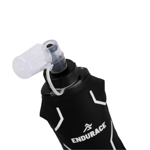 Image of Soft Hydration Flask Foldable Water Bottle, 500 ml, TPU Material, for Running, Camping, Outdoor Sports, Black