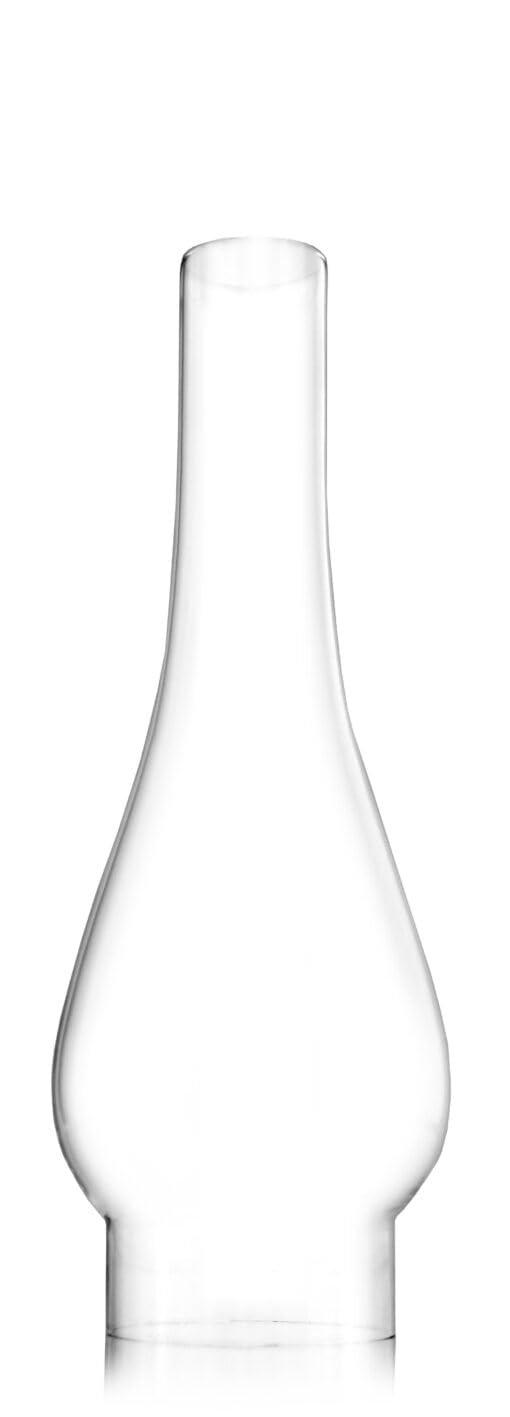 1 Ersatz Zylinder Lampenglas für Öllampe Klarglas mundgeblasen Höhe 26,5 cm untere Aussendurchmesser 7,3 cm breiteste Stelle 10,3 cm