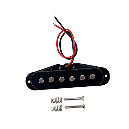 SEWACC シングルコイルピックアップ ネック用 メタルブラック エレキギター交換用ギターパーツ 楽器アクセサリー