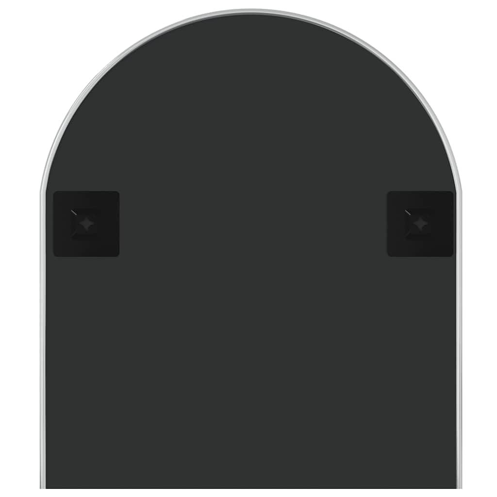 Wandspiegel silbern oval 100x45 cm mit PVC-Rahmen, Glas 4 mm, für Badezimmer Schlafzimmer Wohnzimmer Flur, Montage an Wand, klarer Kosmetikspiegel für Deko und Rasur