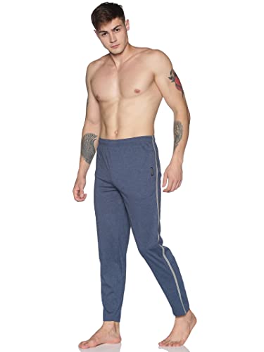 Image of Dollar Cotton Rich Fabric Solid Men's Track Pant | Contrast net Folding | One Side Zipper Pocket with Label Branding | Self Waistband with Drawcord | Wide Array of Attractive Colours
