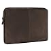 Produktbild ROYALZ Tasche für Lenovo Yoga 710 Ledertasche (für Yoga 710 11 Zoll Convertable) Lederhülle Schutztasche Schutzhülle Cover Sleeve Mappe Folio Retro Vintage Leder, Farbe:Dunkelbraun Matt