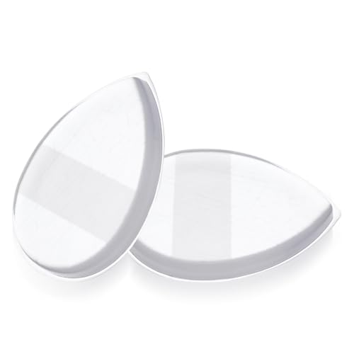 Nogeqi 2 Pcs Silicone Makeup Sponge for Foundation,Foundation Sponge,Make Up Sponge for Face,Silicone Makeup Applicator for Women Non-Absorbent Cosmetic Beauty Sponge for Foundation, Concealer, Cream