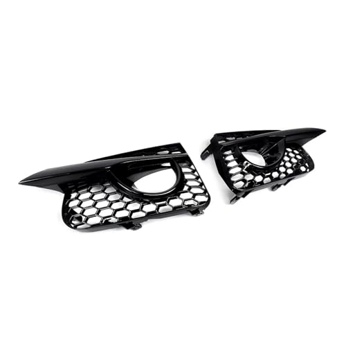 Rejillas de luz antiniebla en panal negro brillante para Infiniti Q50 2014 a 2017 delantera