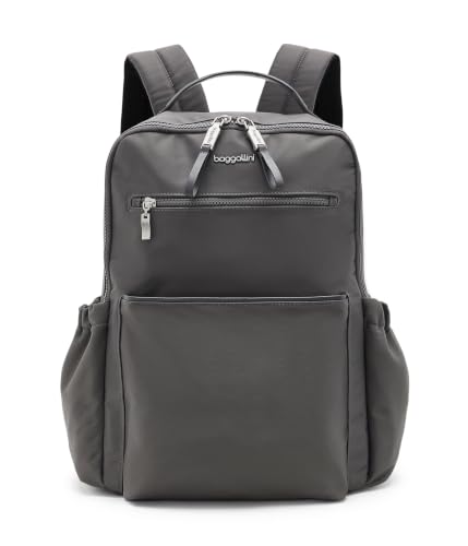 Image of Baggallini Women's Tribeca Expandable Laptop Backpack Opal Grey Twill One Size