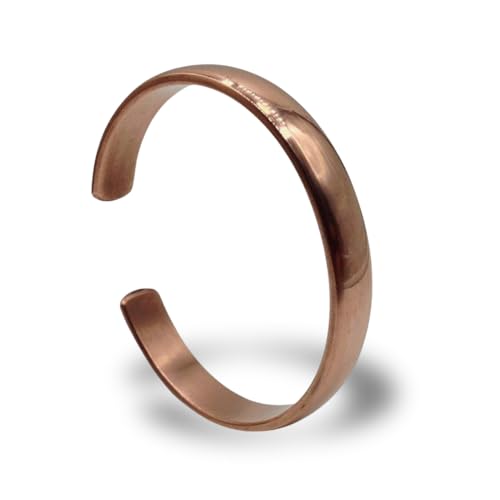 Hand Forged 100% Pure Copper Bracelet – Non-Magnetic Adjustable Healing Cuff – Unisex Handmade Jewelry for Men & Women – Arthritis & Joint Pain Relief - 2-PACK4